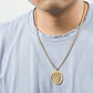 Colgante Collar Mano de Fatima Hamsa Acero Dorado - Miniatura 3