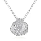 Collar Colgante Nudo Plateado - Miniatura 1