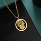 Colgante Collar Mano de Fatima Hamsa Acero Dorado - Miniatura 6