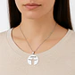 Collar Jesús Cristo Redentor Acero Plateado - Miniatura 3