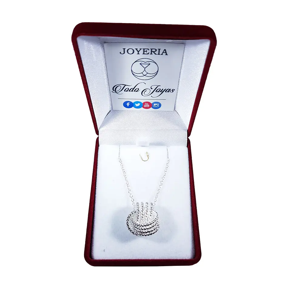 Collar Colgante Nudo Plateado 2