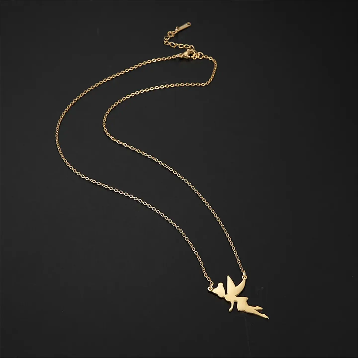 Colgante Collar Hada Acero Dorado 3