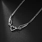 Collar Alas de Ángel corazón Acero Plateado - Miniatura 3