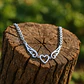Collar Alas de Ángel corazón Acero Plateado - Miniatura 5