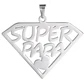 Collar Super Papa Acero Plateado - Miniatura 4