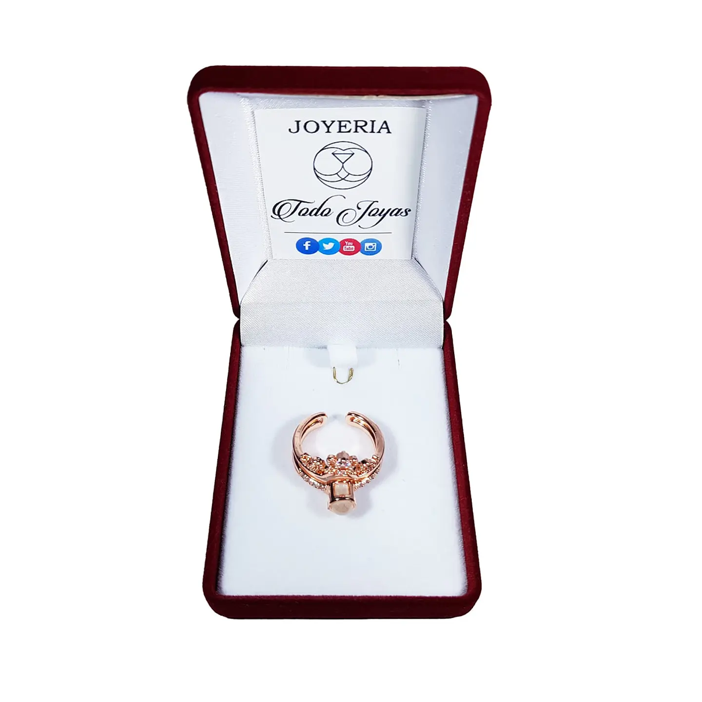 Anillo Te amo en 100 Idiomas Dorado 2