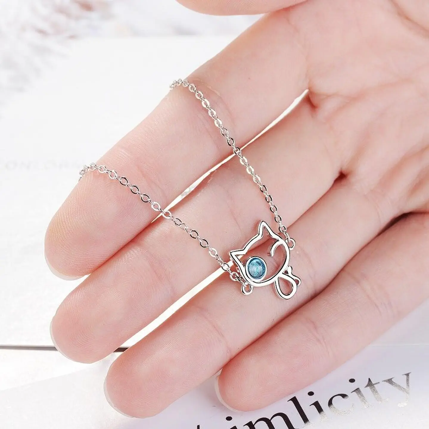 Pulsera Gatito Ajustable Plateada 6