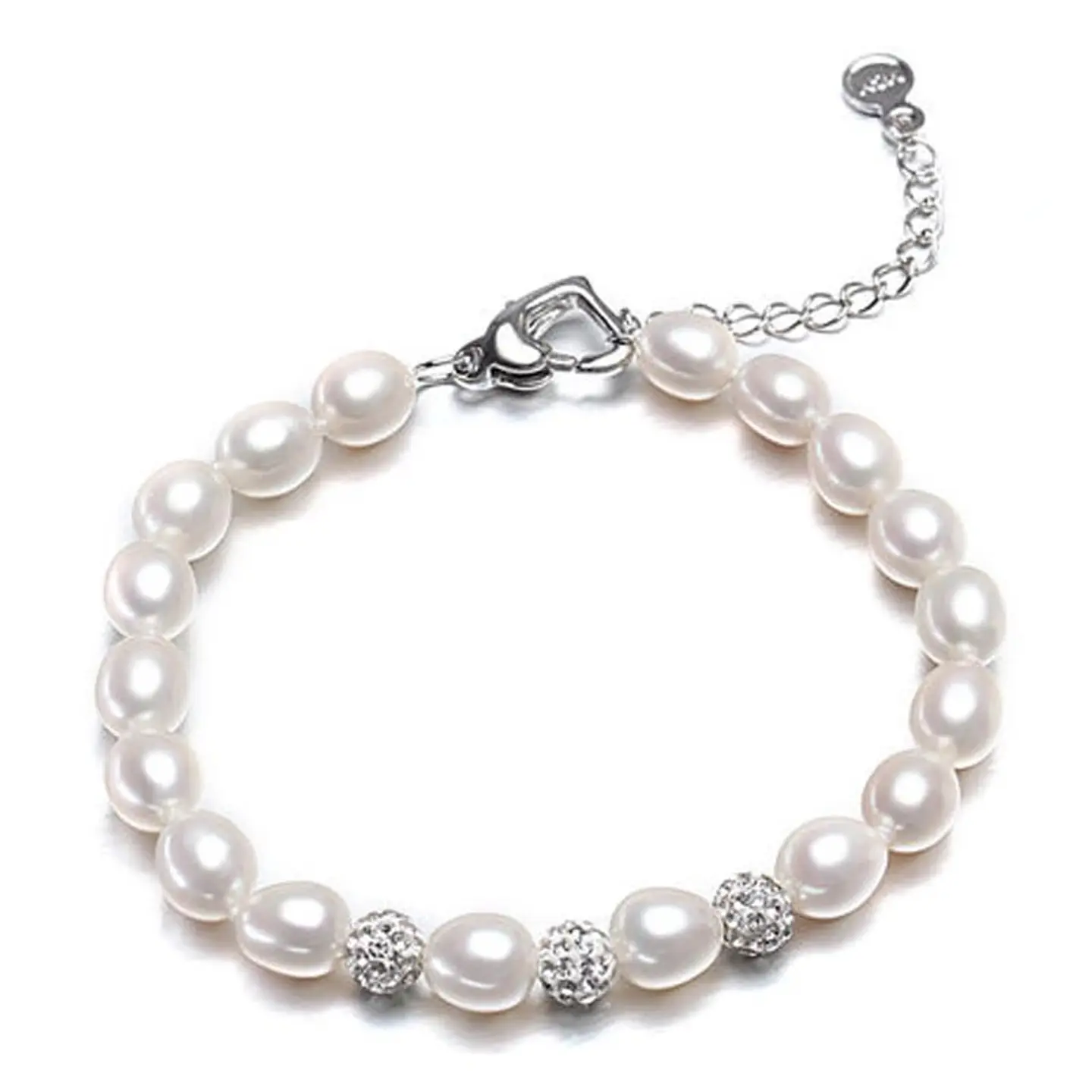 Pulsera Plata 925 Perlas Cultivadas Blancas  1