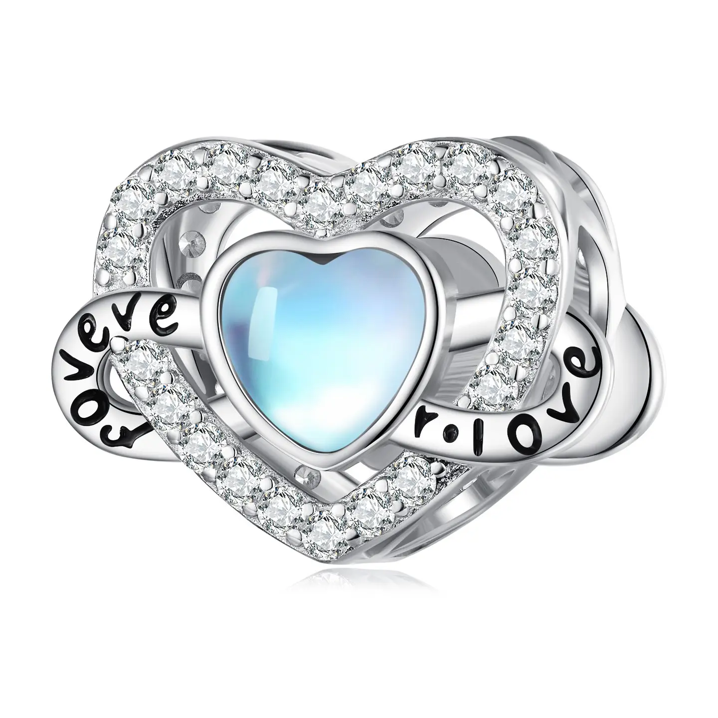 Charm Dije Plata 925 Corazon Infinito Forever Love 1