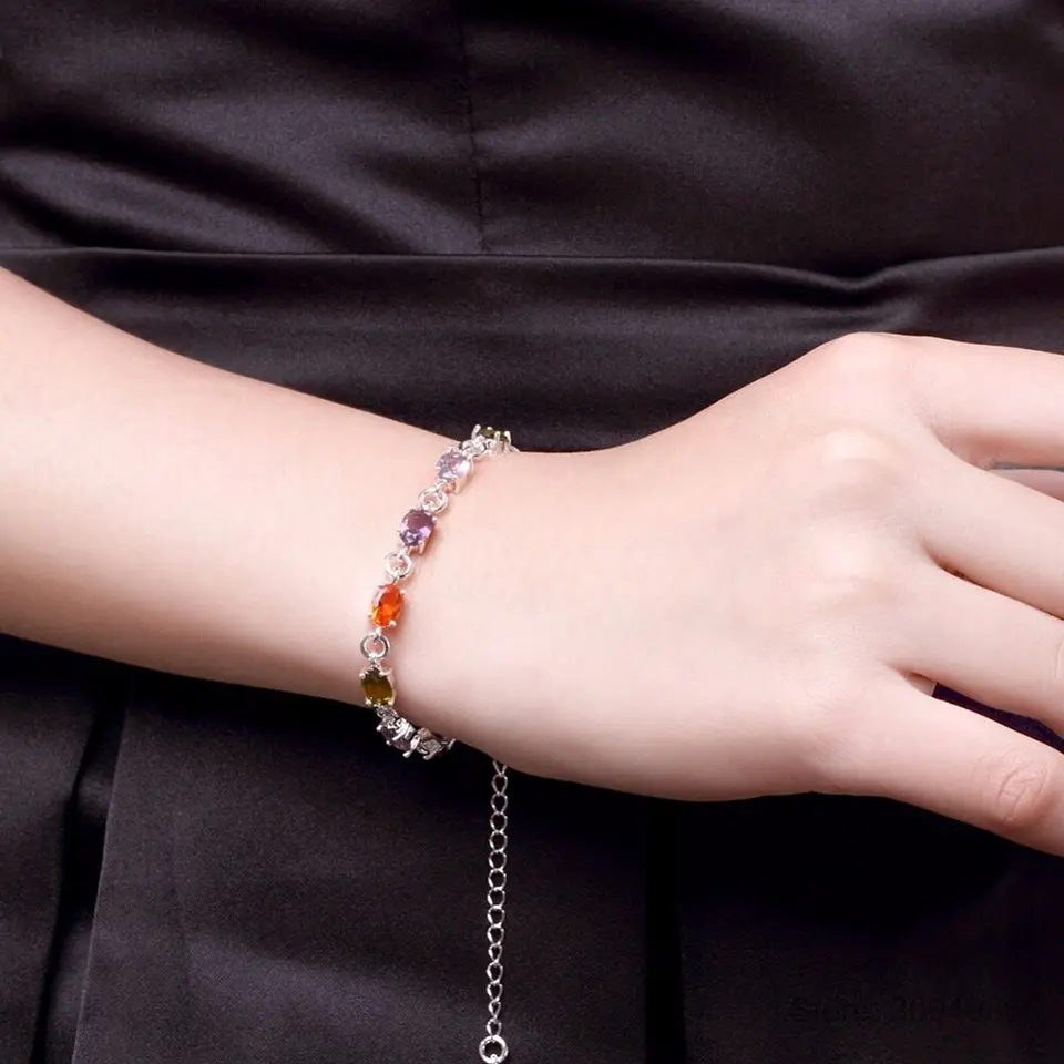 Pulsera Circones Multicolor Plateada 4