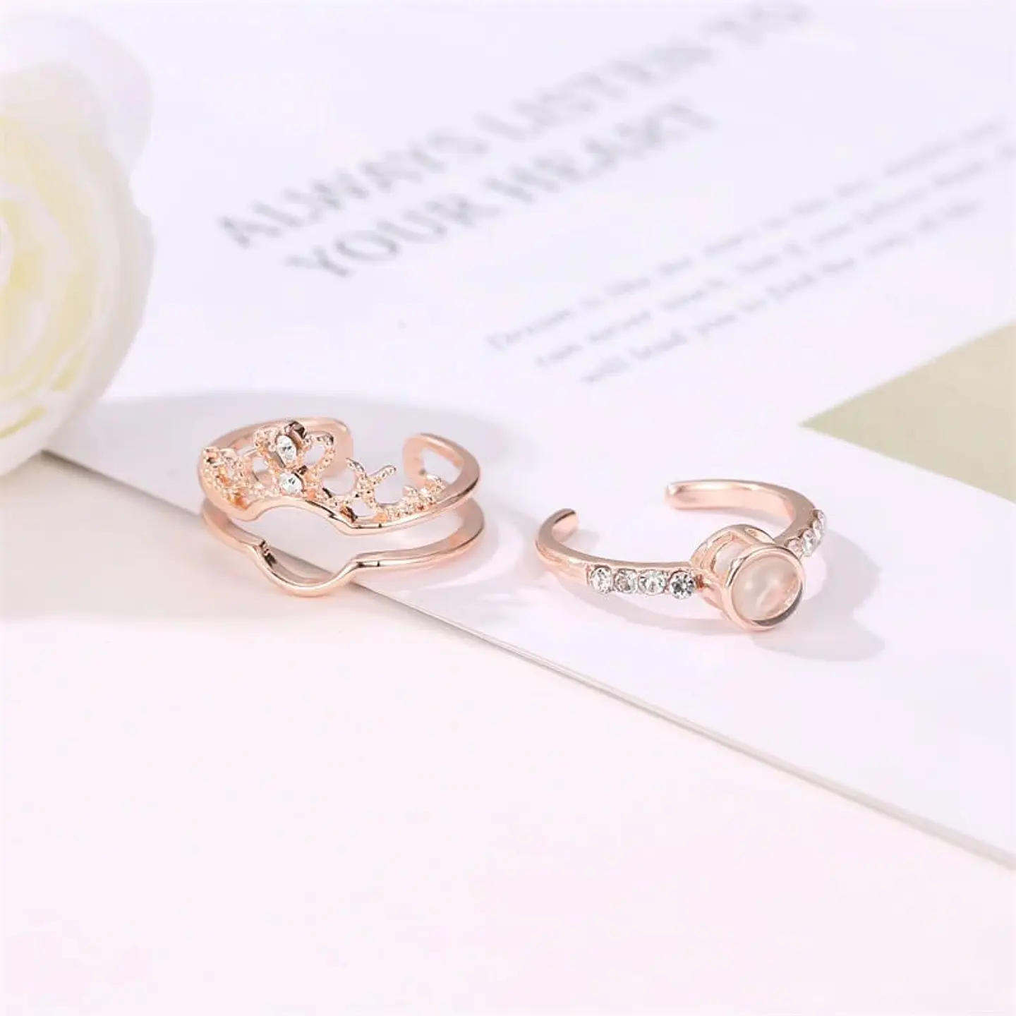Anillo Te amo en 100 Idiomas Dorado 4