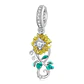 Charm Dije Plata 925 Flor Girasol Infinito  - Miniatura 1