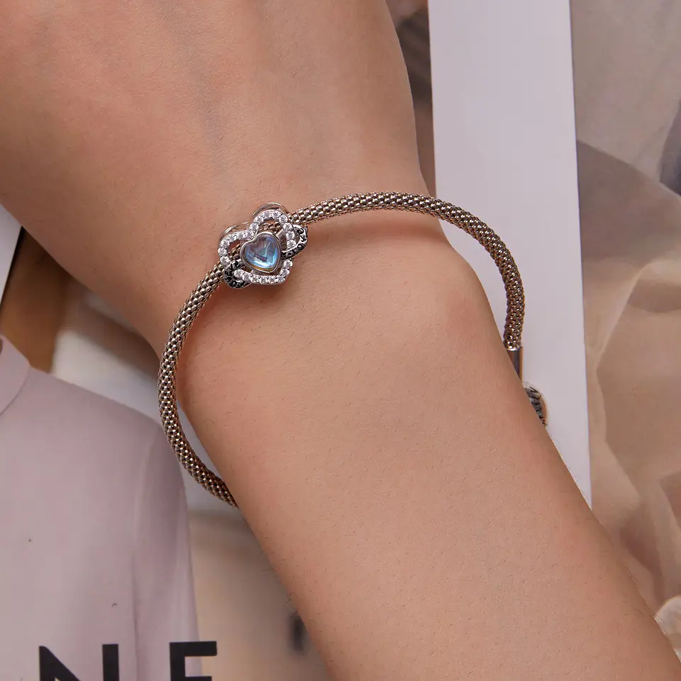 Charm Dije Plata 925 Corazon Infinito Forever Love 2
