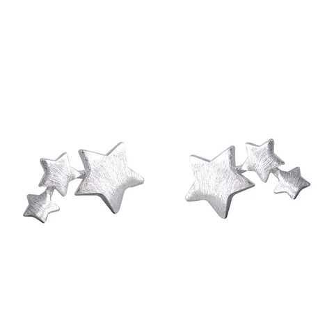 Aros Triple Estrella Plateada