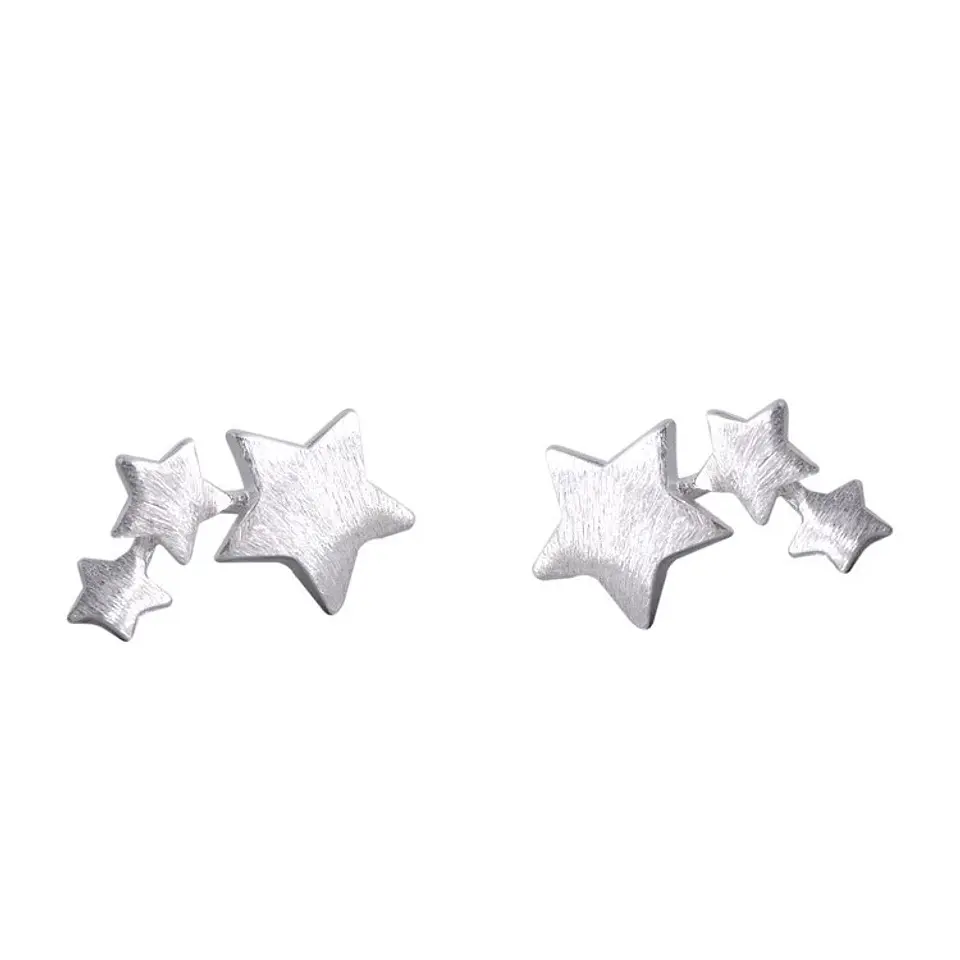 Aros Triple Estrella Plateada 1