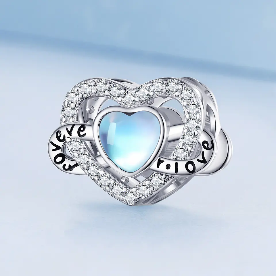 Charm Dije Plata 925 Corazon Infinito Forever Love 3