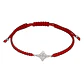Pulsera Plata 925 Nudo de Bruja Hilo Rojo Trenzado - Miniatura 1
