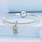 Charm Dije Plata 925 Flor Girasol Infinito  - Miniatura 3