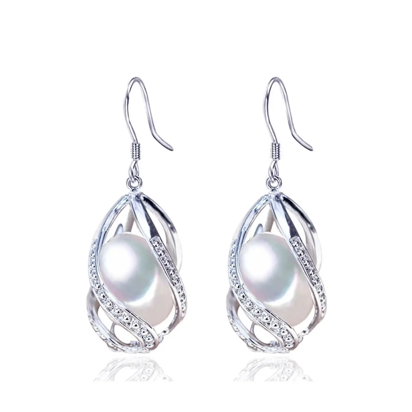 Aros Plata 925 Perla Cultivada Gota 1