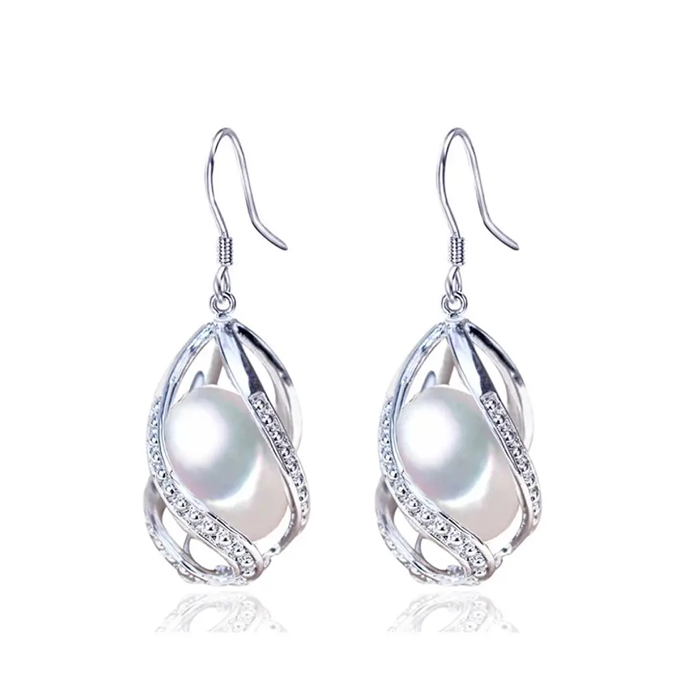 Aros Plata 925 Perla Cultivada Gota 1