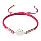 Pulsera Plata 925 San Benito Hilo Rojo Bolitas Trenzado - Miniatura 3