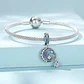 Charm Dije Plata 925 Luna Galaxia Estrellada Azul  - Miniatura 4