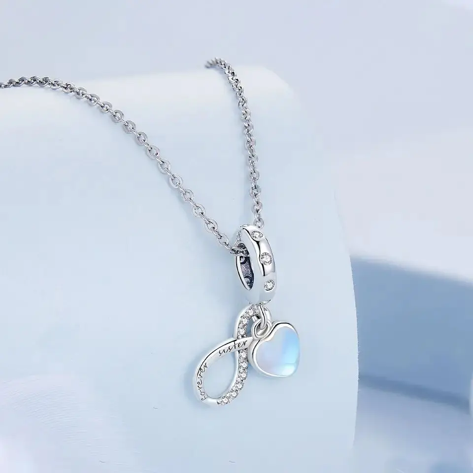 Charm Dije Plata 925 Infinito Corazon Sister  4