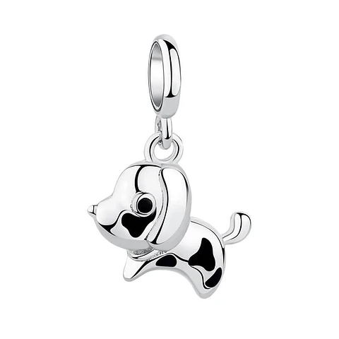 Charm Dije Plata 925 Perro Manchas