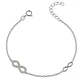Pulsera Plata 925 Dos Infinitos y Circones - Miniatura 1