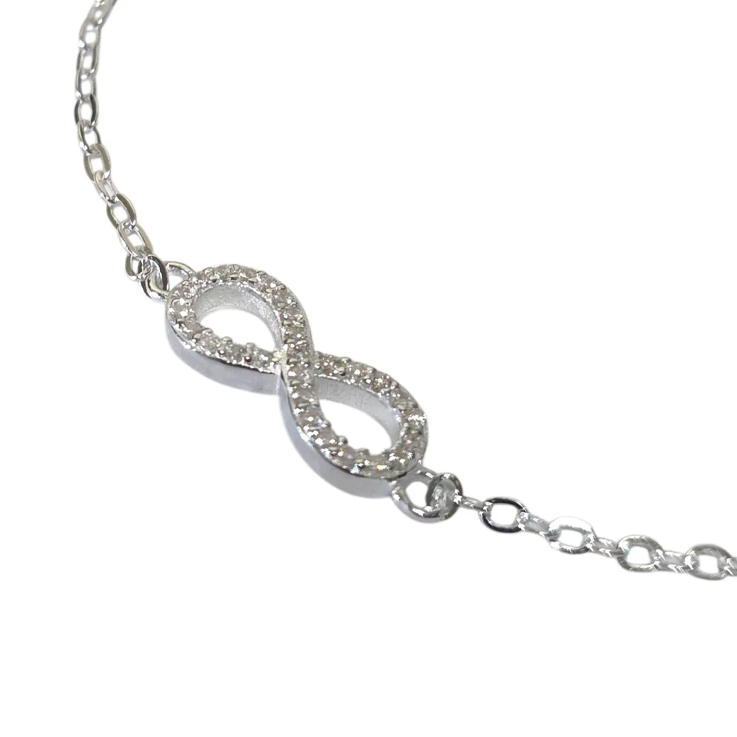Pulsera Plata 925 Dos Infinitos y Circones 3