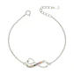 Pulsera Plata 925 Infinito Corazón y Circones Colores - Miniatura 1