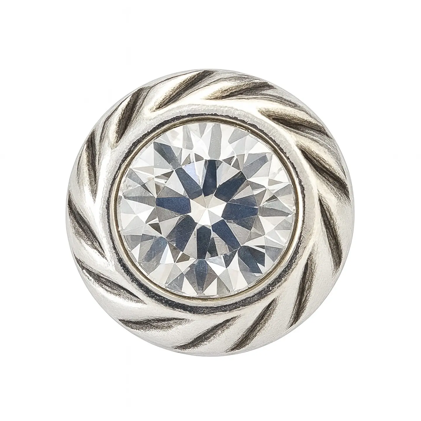Aros Plata 925 Apegados Cristal Austriaco 7mm 6