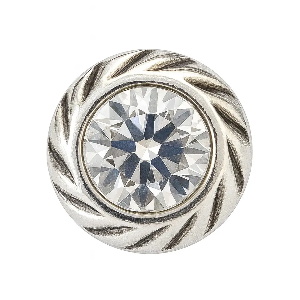 Aros Plata 925 Apegados Cristal Austriaco 7mm 6
