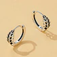Aros Plata 925 Argollas Huggie Hojas de Otoño 12mm - Miniatura 4