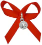 Medalla Plata 925 San Benito Bebe Cinta Roja - Miniatura 3