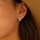 Aros Plata 925 Argollas Huggie Hojas de Otoño 12mm - Miniatura 6