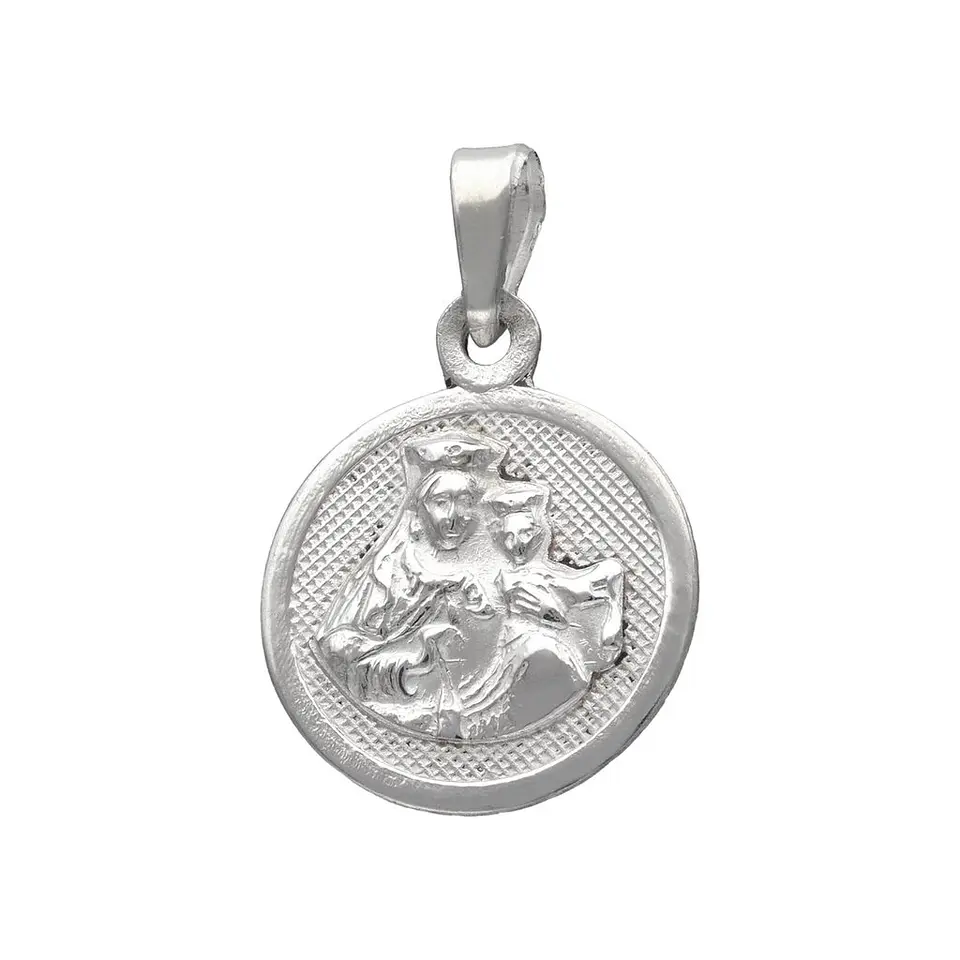 Collar Medalla Plata 925 Virgen Del Carmen Milagrosa 3