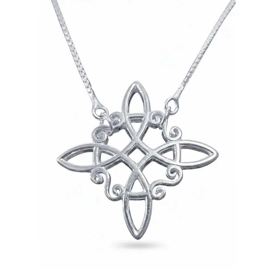 Collar Plata 925 Nudo de Bruja Celta 1