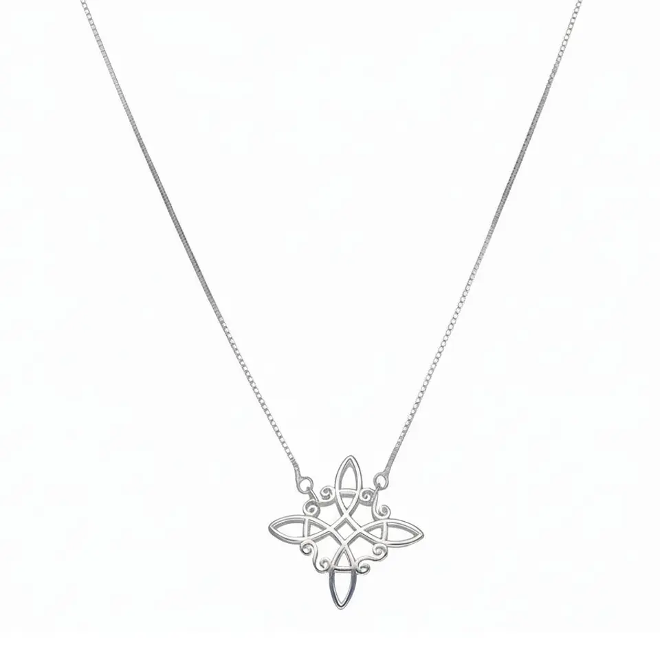 Collar Plata 925 Nudo de Bruja Celta 2