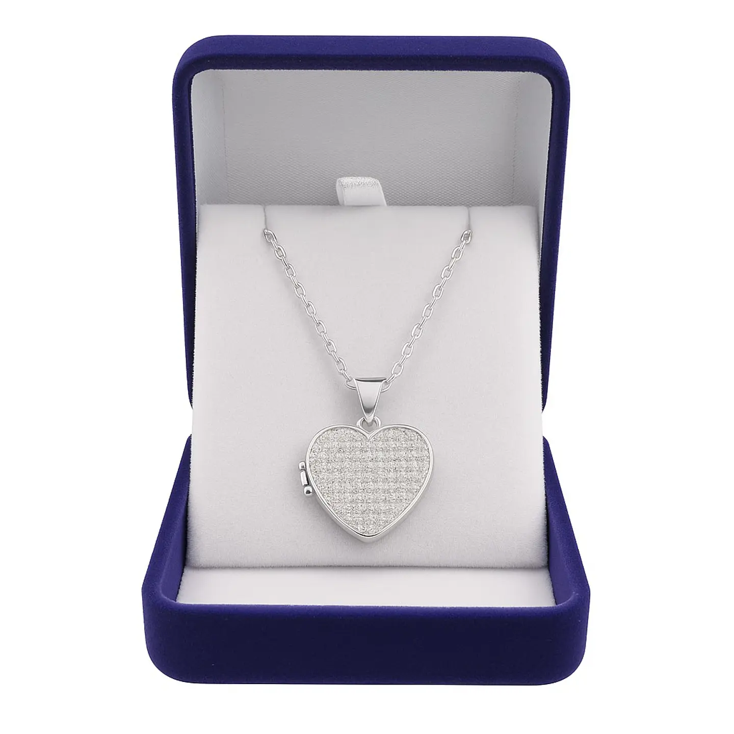 Collar Relicario Plata 925 Corazón Con Circones 6