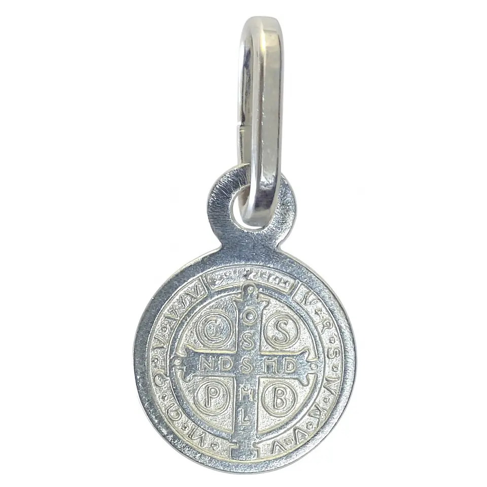 Collar Medalla Plata 925 San Benito Protector Niños 4