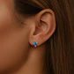 Aros Plata 925 Mini Colibrí Pájaro Multicolor - Miniatura 5