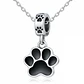Charm Dije Colgante Plata 925 Patita Mascota Negra - Miniatura 2