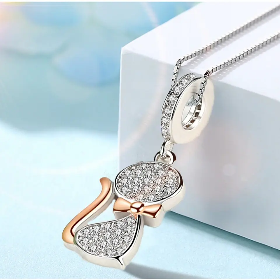 Charm Dije Plata 925 Gato Circones 5