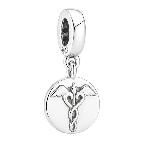 Charm Dije Plata 925 Medicina Estetoscopio