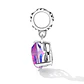 Charm Dije Plata 925 Corazon Cristal Tornasol - Miniatura 4