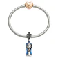 Charm Dije Virgen María Plata 925 Manto Azul - Miniatura 3