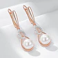 Aros Colgantes Perla y Cirones Dorado Rosa - Miniatura 6