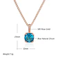 Collar Cristal Azul Circular Dorado Rosa - Miniatura 3