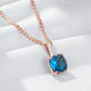Collar Cristal Azul Circular Dorado Rosa - Miniatura 5